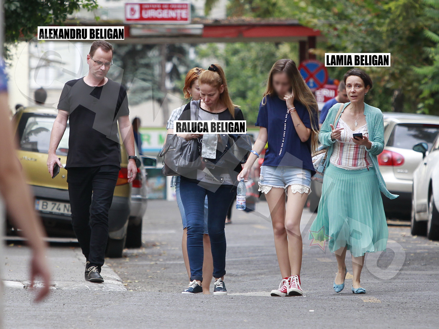 Familia îndurerată a marelui actor a ieşit în curtea Spitalului Elias din Capitală