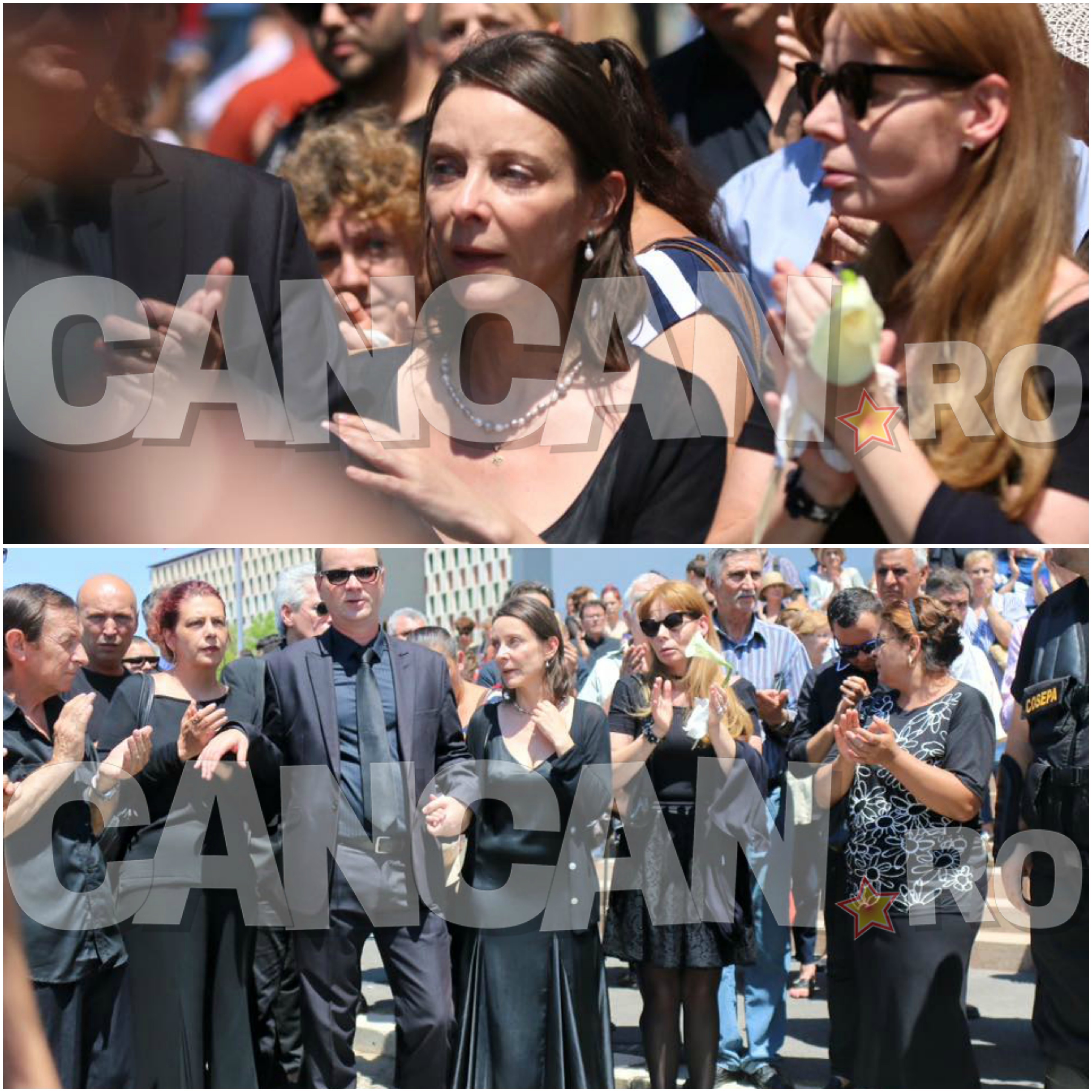 Toţi cei prezenţi la înmormântare au aplaudat minute în şir, în memoria marelui actor.