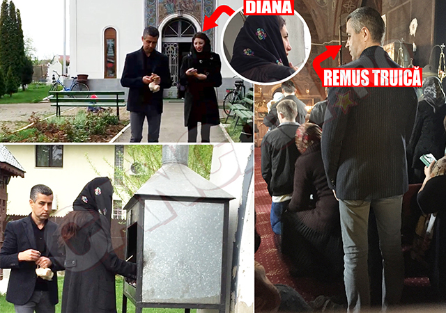 Cei doi îndrăgostiţi respectă cu sfinţenie tradiţia ortodoxă, îmbrăcându-se adecvat şi aprinzând chiar şi lumânări pentru sufletele celor dragi.