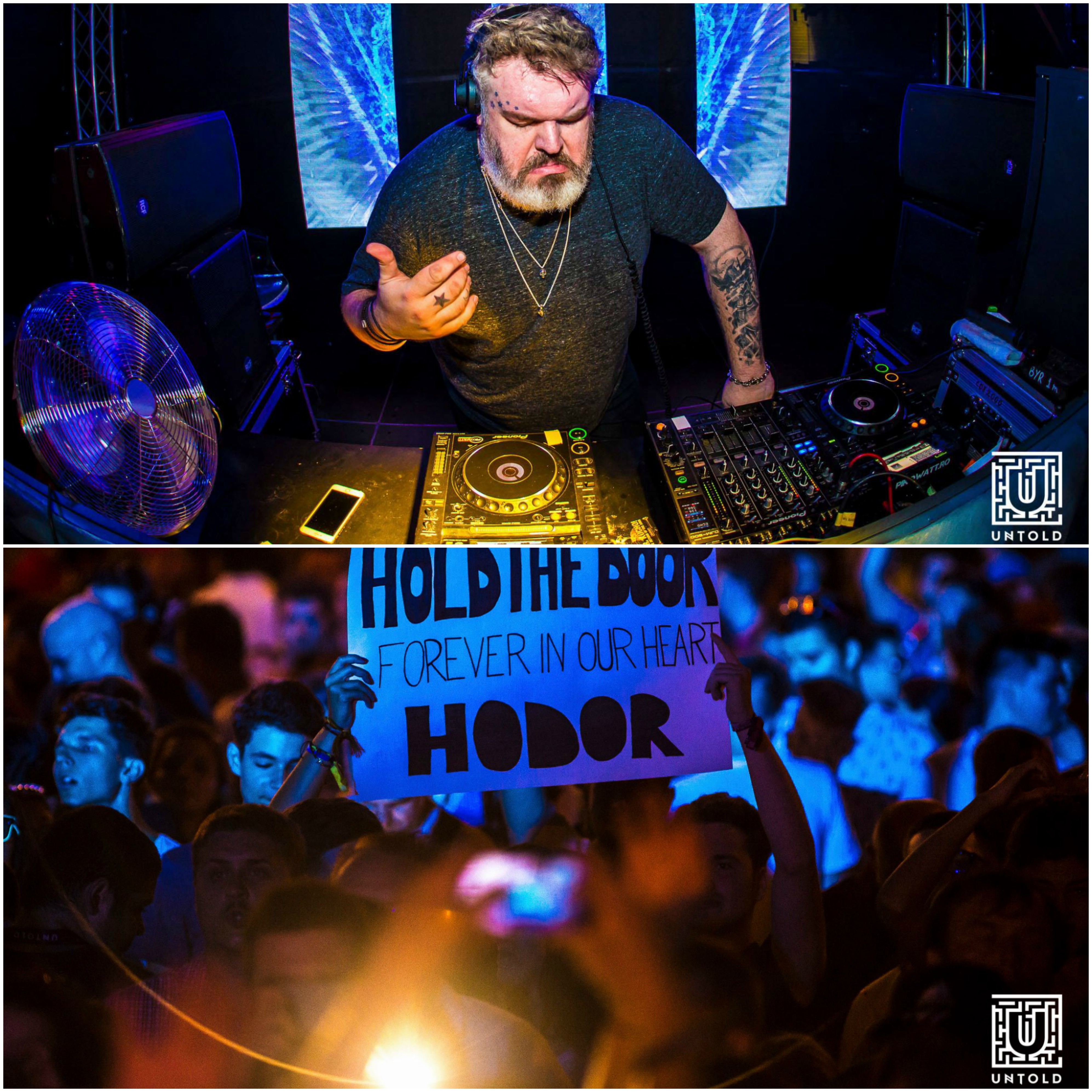 Printre invitaţi a fost şi Kristian Nairn, interpretul lui Hodor din Game of Thrones. SURSĂ FOTO: Pagină Facebook UNTOLD