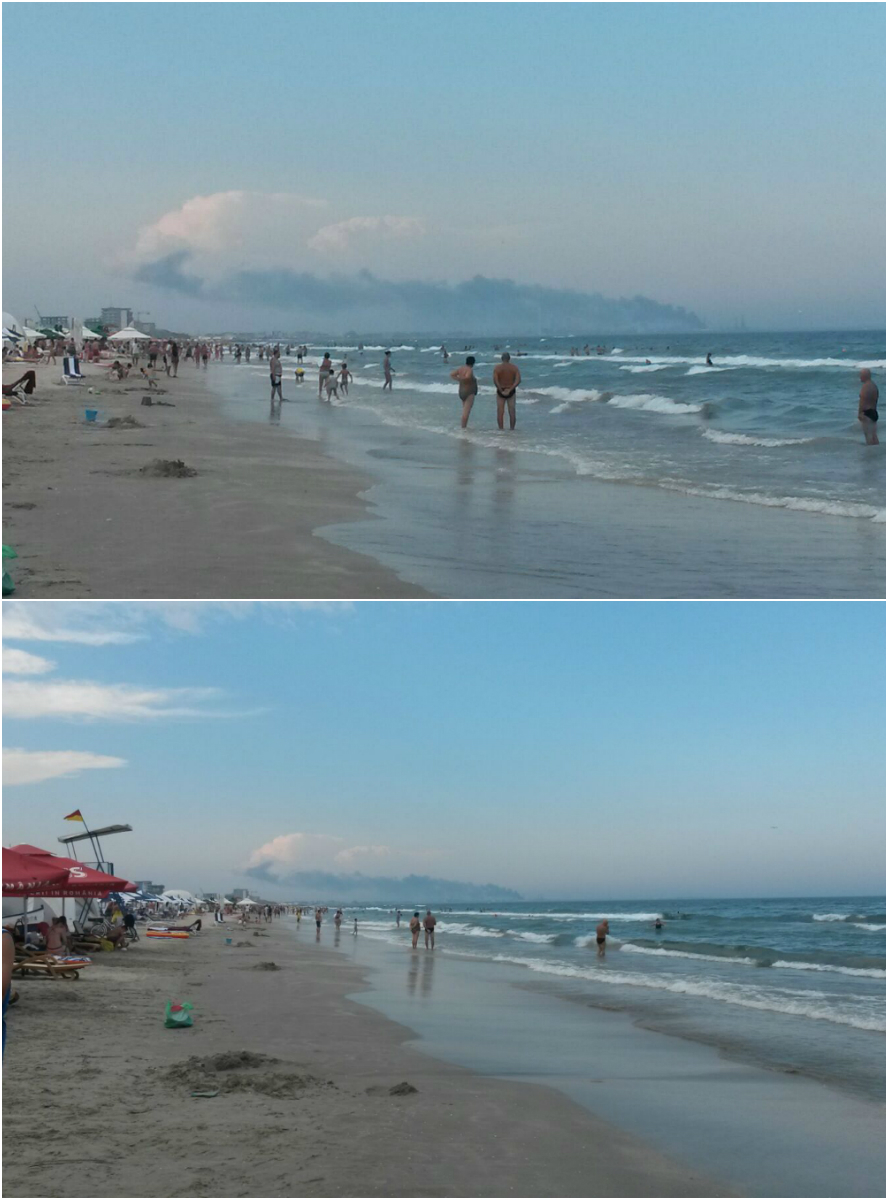 Turiştii s-au ridicat pentru a vedea ce se întâmplă