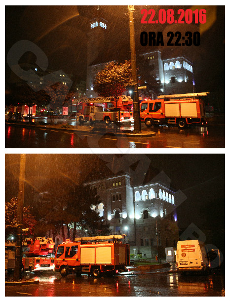 Alertă în faţa Primăriei Sectorului 1 din Capitală. 7/8 maşini de Pompieri au fost prezente.
