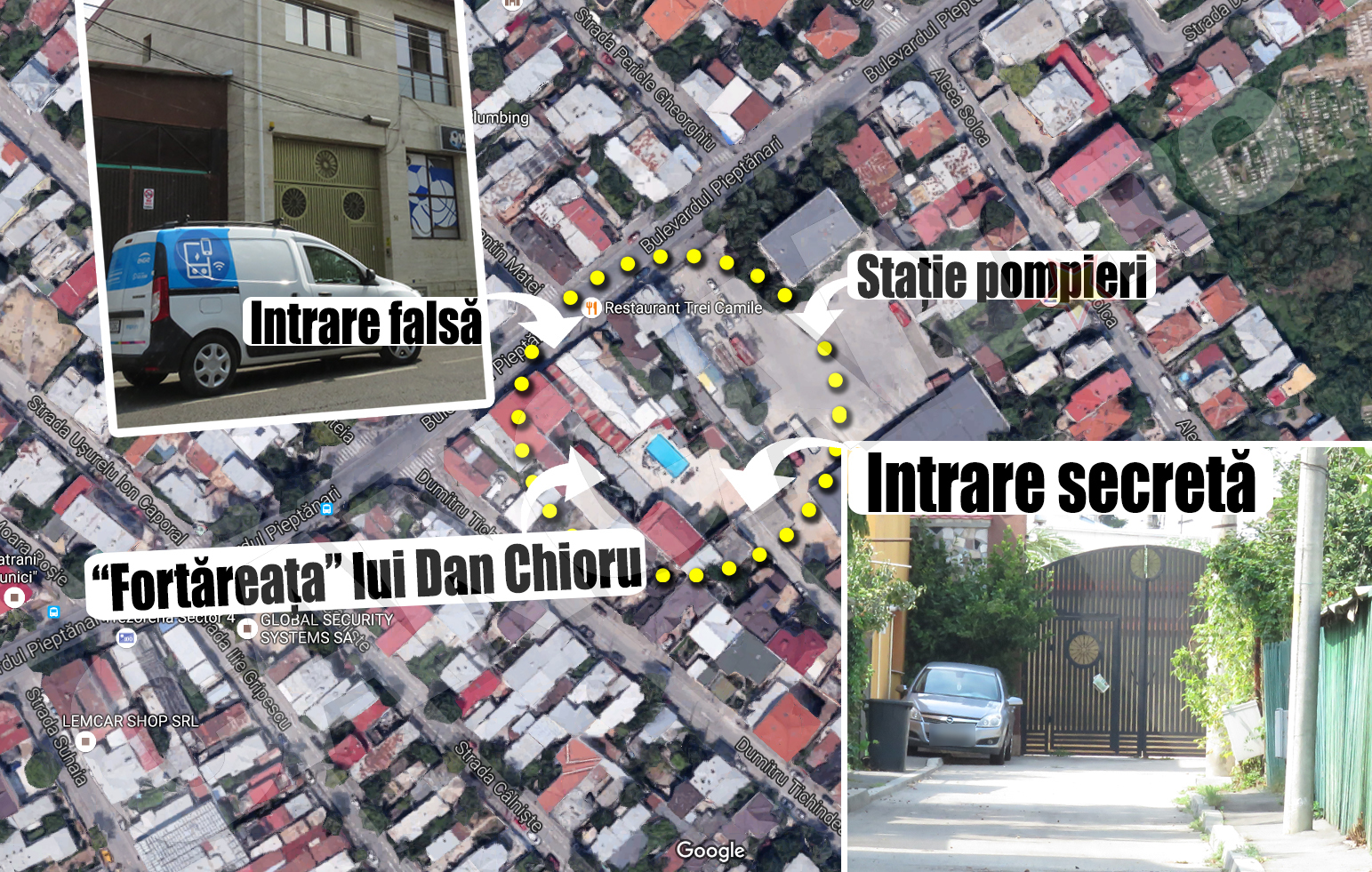 Vila lui Dan Chioru avea mai multe ieşiri