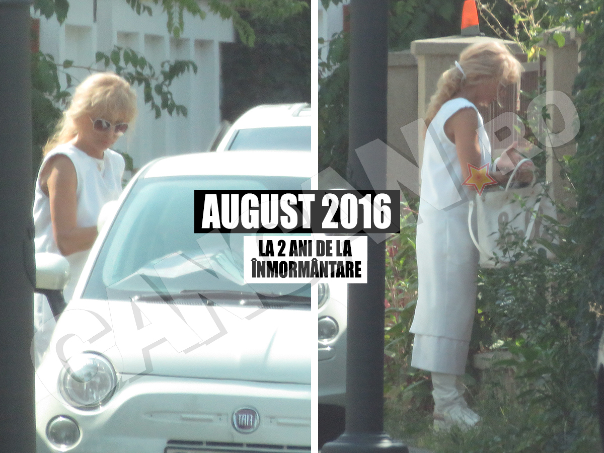 AUGUST 2016. La doi ani de la dispariţia miliardarului, fosta soţie a acestuia optează tot pentru alb. Mai mult, ea şi-a cumpărat între timp şi o maşină... albă!