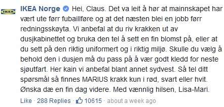 Ikea i-a răspuns bărbatului din Norvegia.