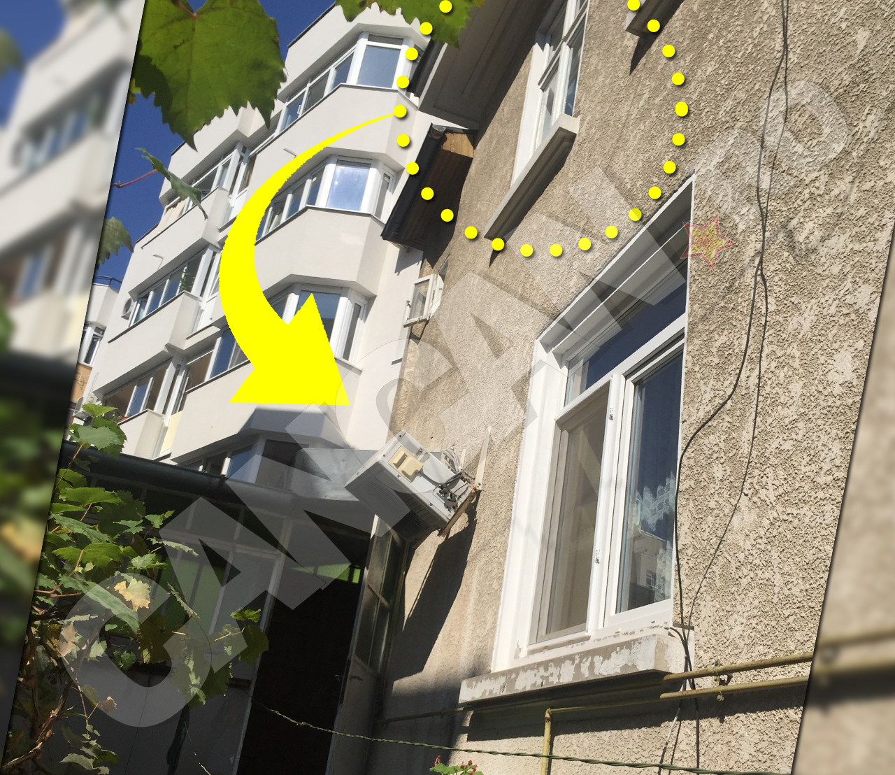 Naidin a sărit de la etajul 1 şi s-a lovit de aerul condiţionat