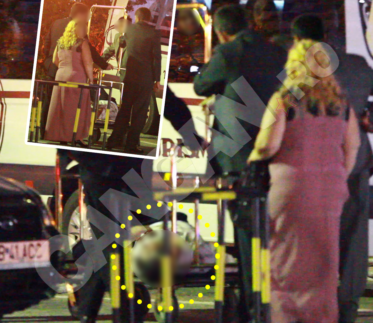 Petrecăreţul a picat lat pe un cărucior de bell-boy