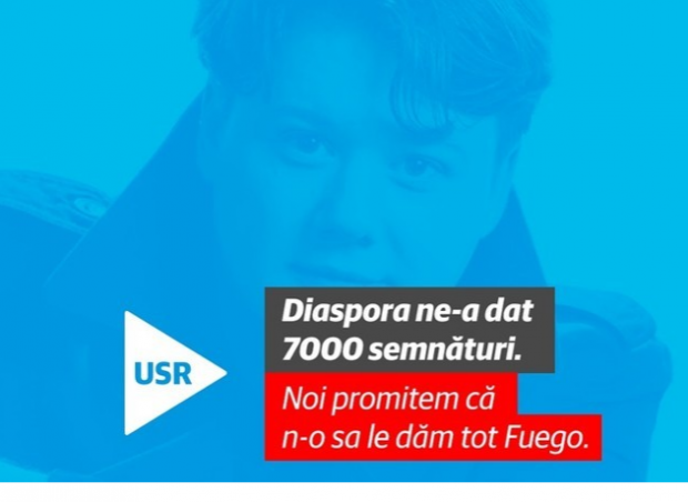 Fuego a fost ironizat de către partidul lui Nicuşor Dan