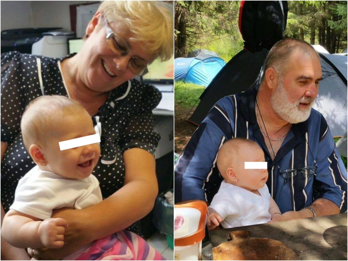 Doru şi Elena se bucură acum de ipostaza de bunici ai micuţei Maria