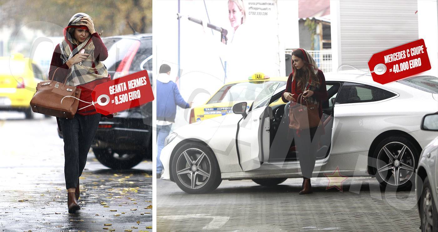 Oksana a scos la plimbare două dintre cadourile cele mai de preţ de la Excelenţa Sa: Hermes-ul şi Mercedes-ul