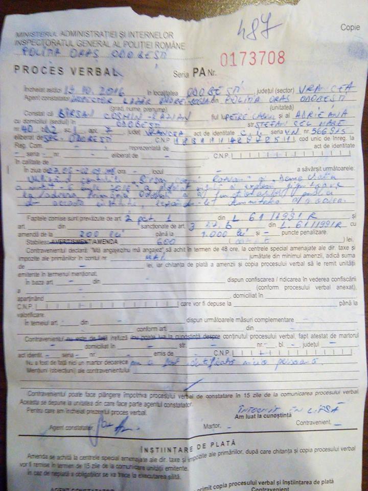 Cosmin Bîrsan a fost amendat pentru “injuriile” adresate Primăriei Odobeşti
