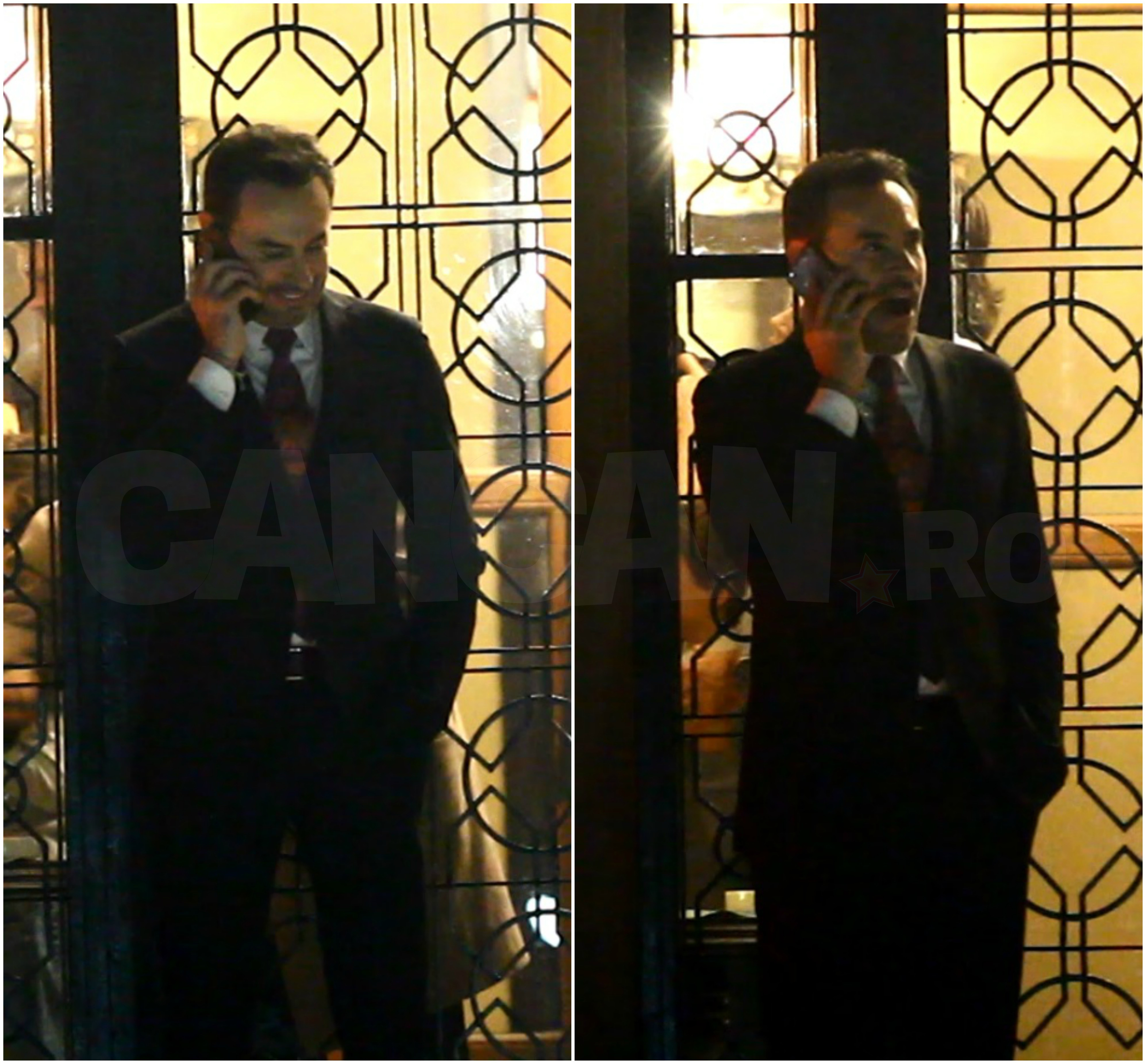 Gheorghe Falcă, deşi obosit, a stat minute în şir afară să discute cu o persoană misterioasă, dar care l-a înveselit în mod evident!