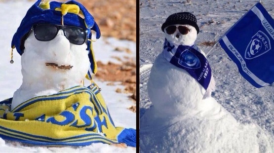 Oamenii au postat inclusiv fotografii cu oameni de zăpadă, semn că ninsoarea a fost una serioasă!