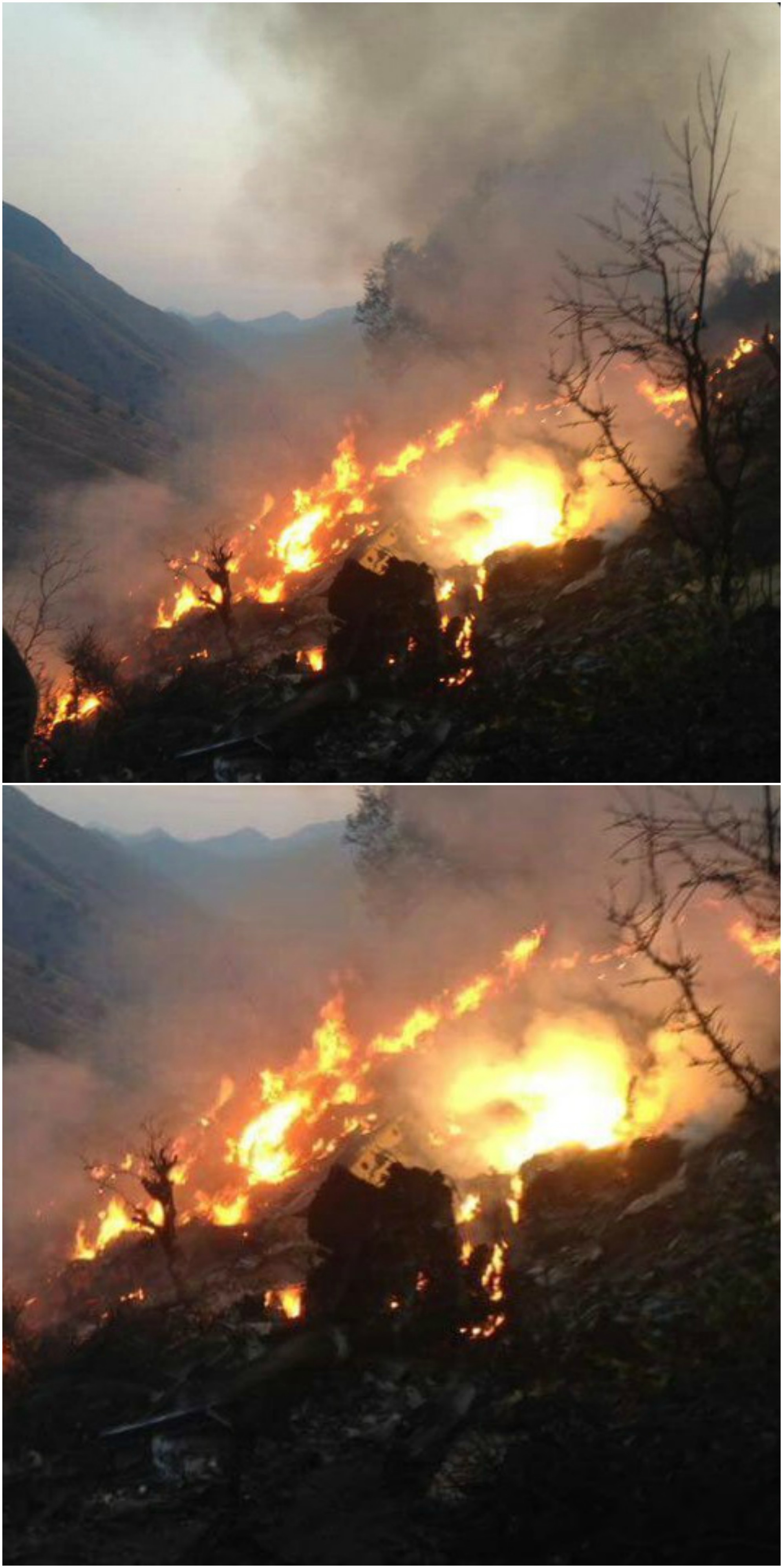 Pe contul de twitter al The Express Tribune au apărut primele imagini de la locul tragediei.