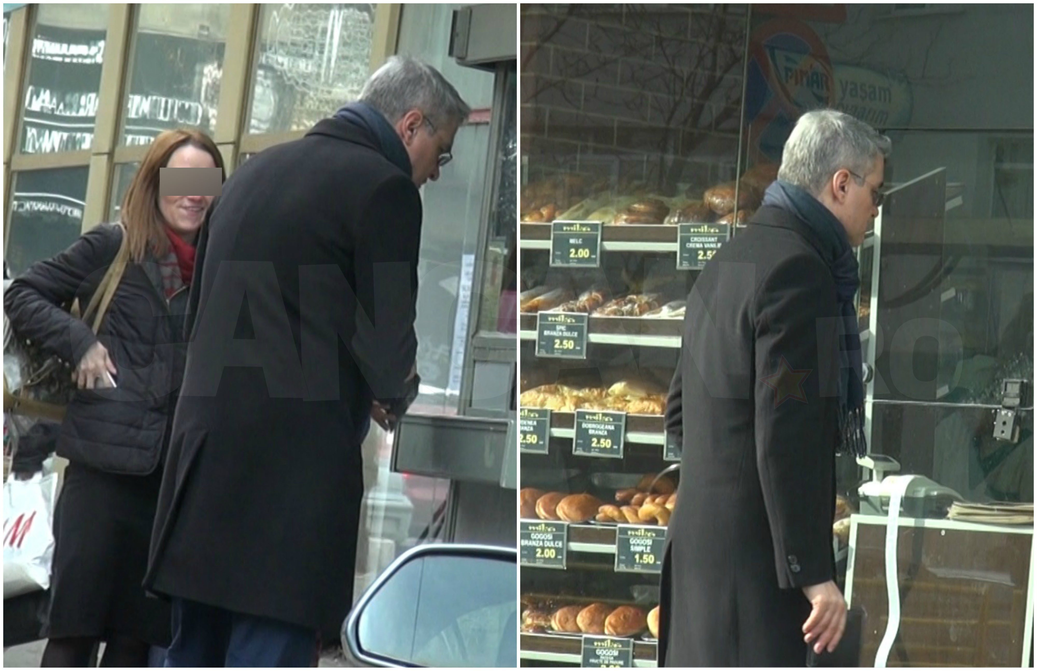 După ce a călătorit cu RATB-ul ca un bucureştean obişnuit, Dragoş Pîslaru a mers la prima covrigărie care i-a ieşit în cale luându-şi un pachet voluminos pentru acasă.