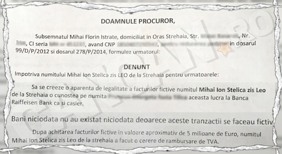 Denunţul făcut împotriva ”Prinţului ţiganilor”