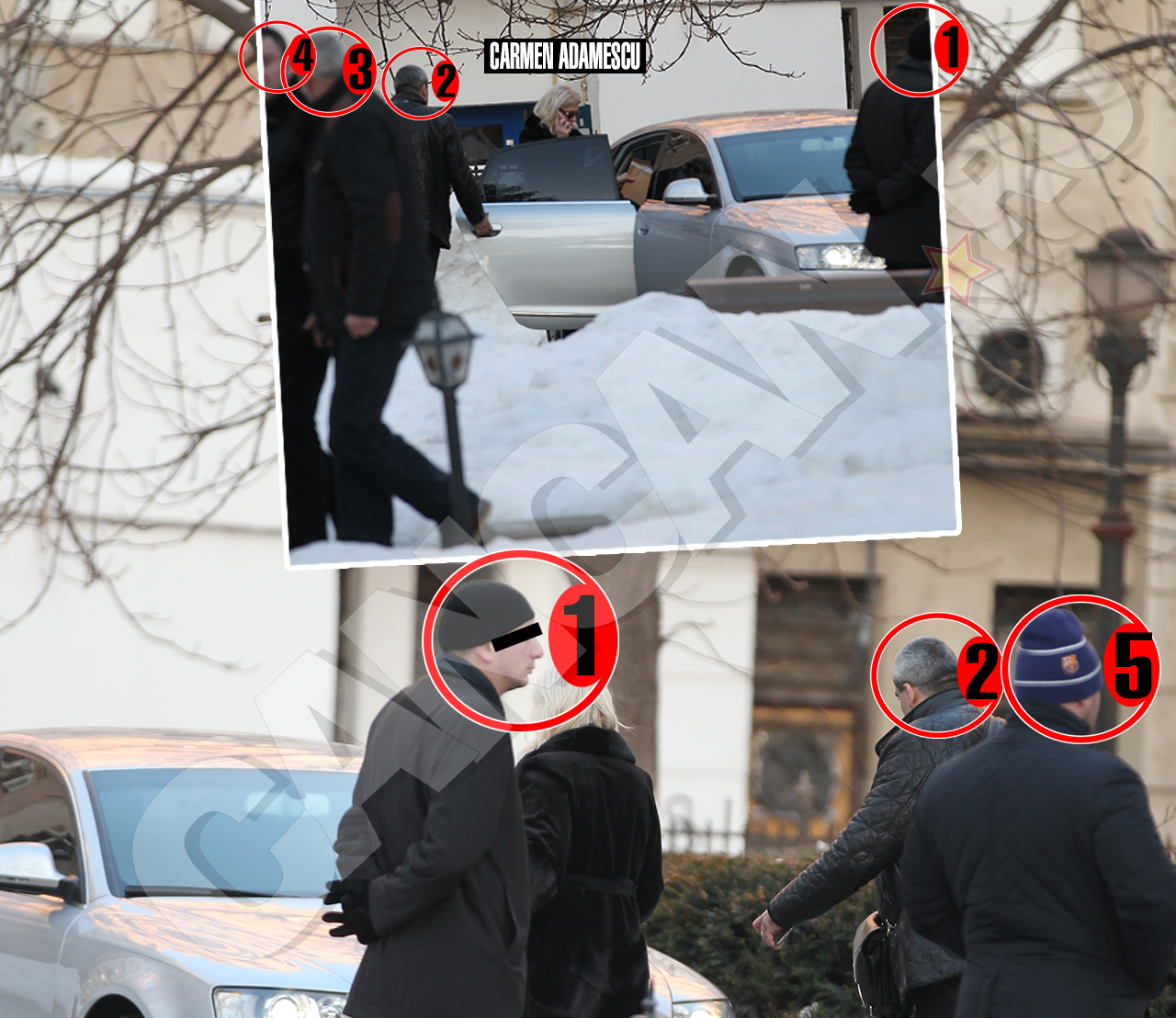 Numărul impresionant de bodyguarzi prezenţi în jurul lui Carmen Adamescu a născut rumoare, gestul fiind considerat de o aroganţă penibilă