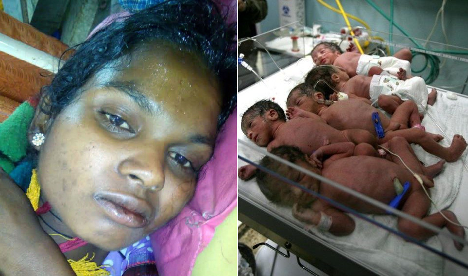 Manita Singh a avut un şoc la naştere, fiindcă a născut cvintupleţi!