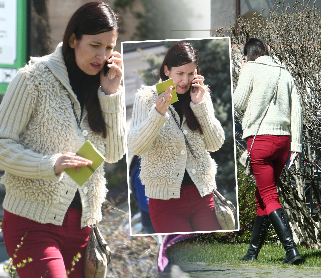 Franţuzoaica s-a agitat ca o leoaică în cuşcă, aproape jumătate de oră, în timp ce discuta precipitată la telefon