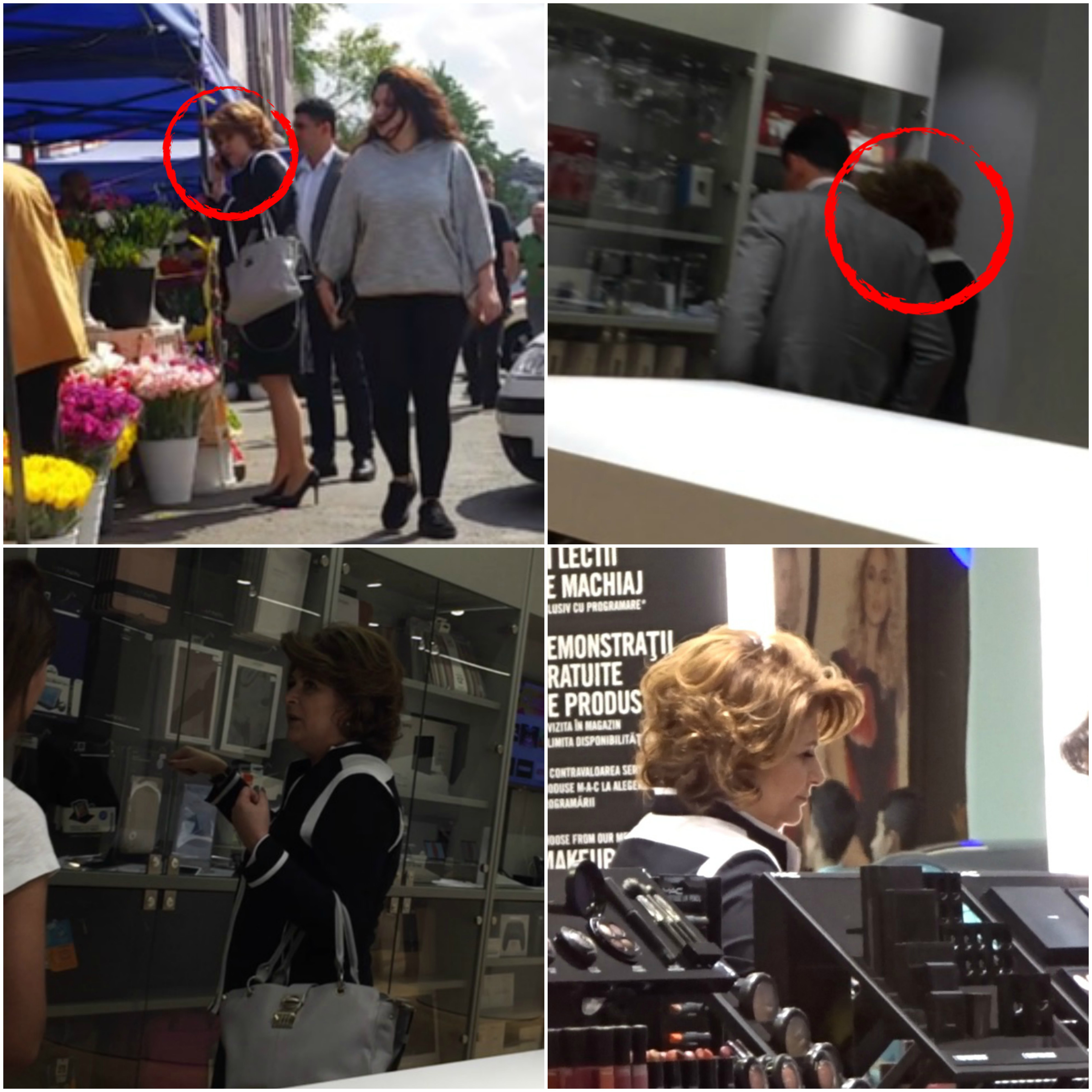 Rovana Plumb, Ministrul Fondurilor Europene, şi-a început ziua de shopping în Piaţa Floreasca, a continuat apoi cu magazinele din Mall Vitan, acolo de unde şi-a cumpărat de la accesorii pentru iPad, la farduri şi articole de îmbrăcăminte sportivă, pentru ca într-un final, pe drumul spre maşină, să-şi 