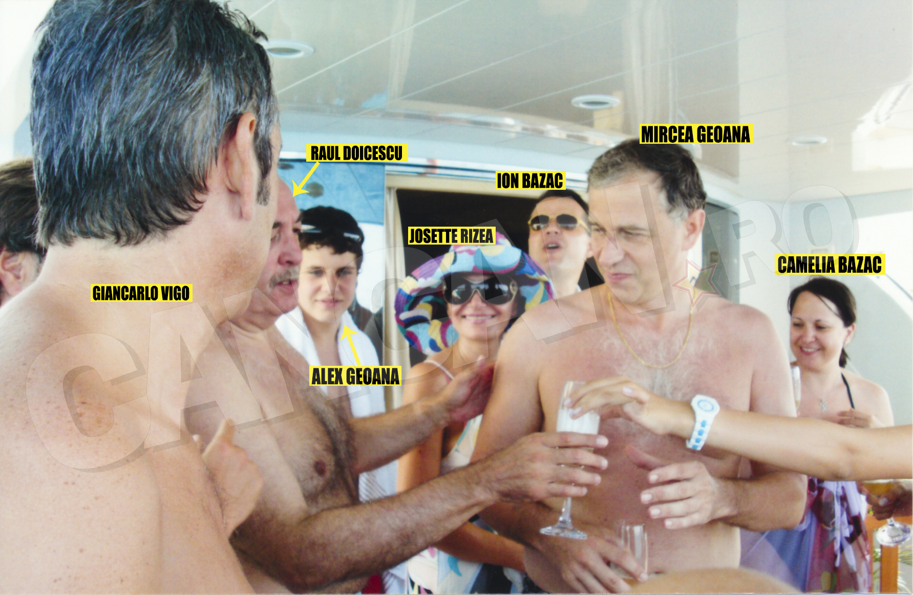 În 2008, familiile Geoană şi Bazac au petrecut o vacanţă memorabilă pe Coasta de Azur, unde Cristian Rizea le-a pus la dispoziţie un iaht