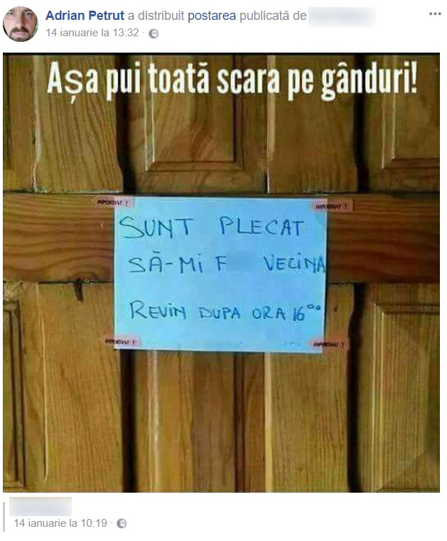 Una dintre ultimele postări ale directorului