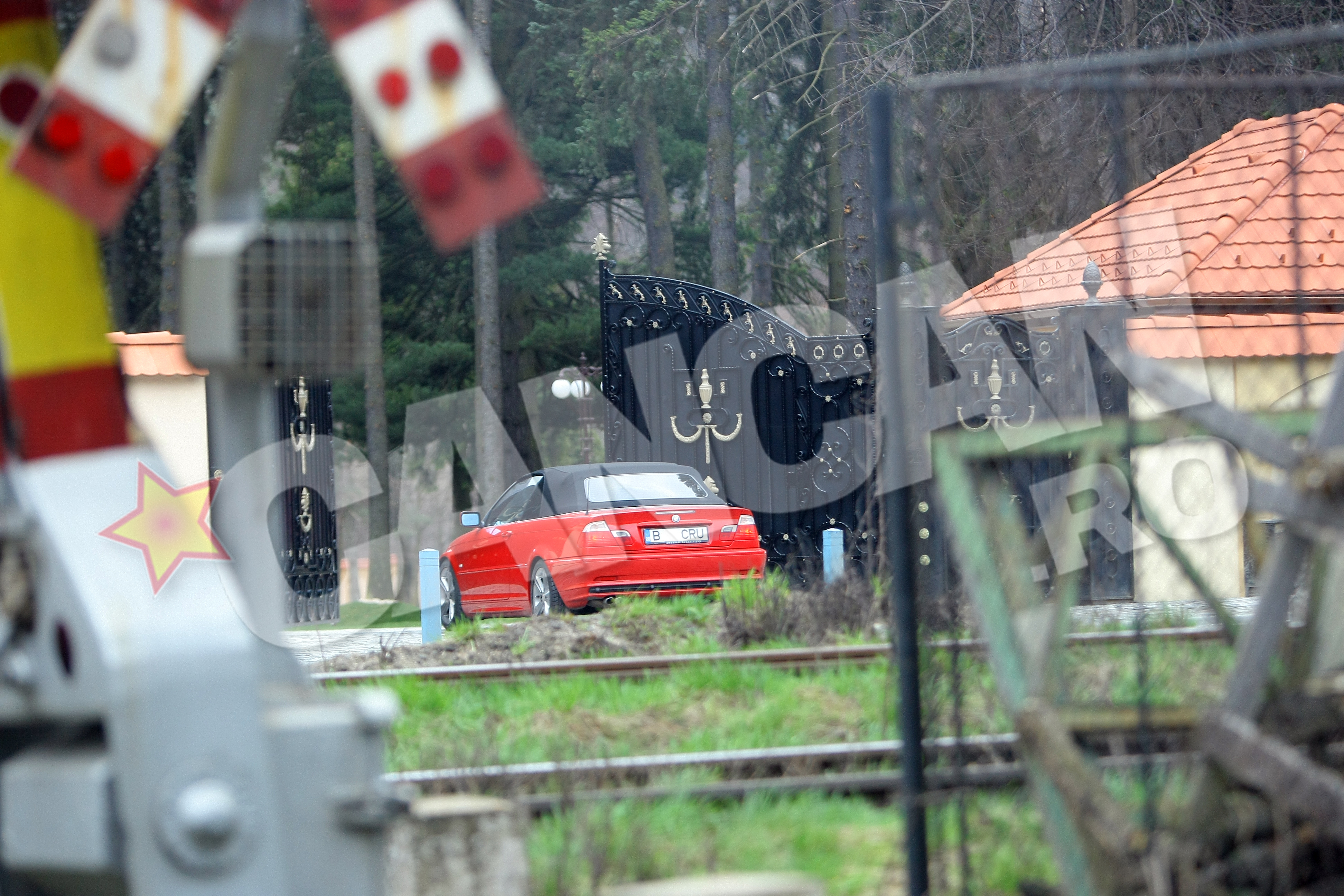 Daniela Crudu a fost fotografiata de paparazzi Cancan.ro intrand cu masina pe poarta impresionantei resedinte a milionarului