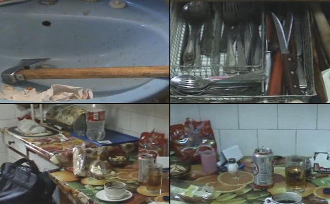 Imagini realizate de anchetatori, imediat dupa ce au ajuns la locul crimei. Foto: Realitatea TV