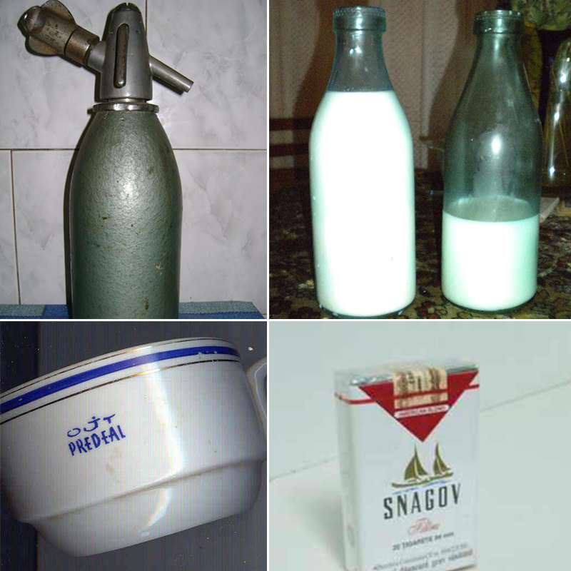 In anii '80, in orice camara din Romania ai fi cautat, cu siguranta gaseai cateva sifoane si multe astfel de sticle de lapte