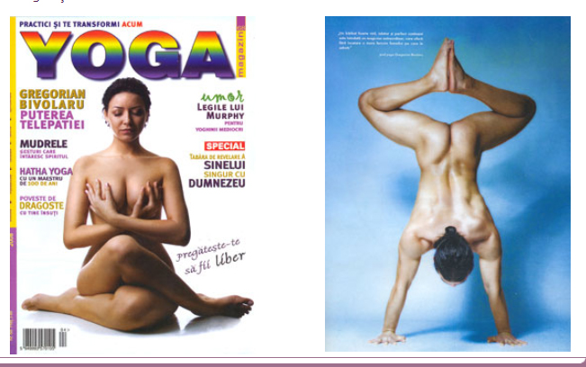 Victoria a pozat nud pe coperta revistei de yoga