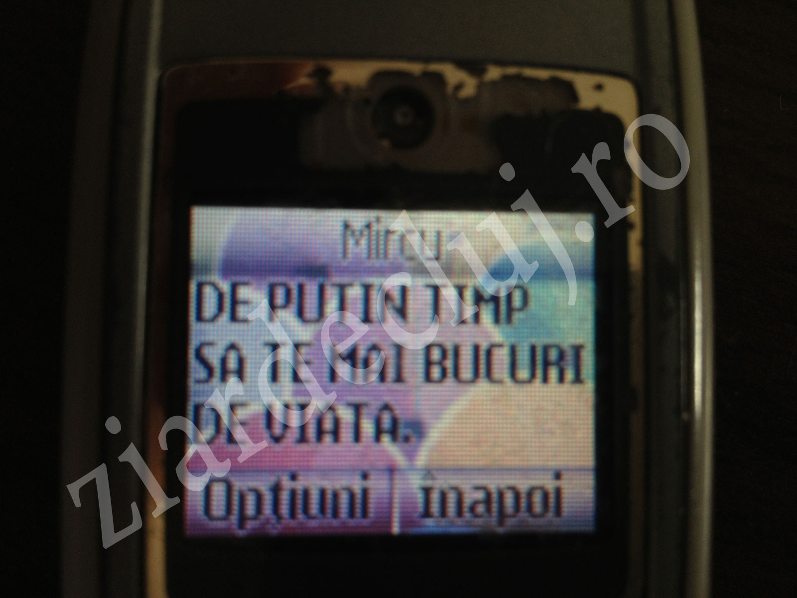 SMS-ul primit de pacient