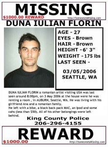 Iulian Duna a disparut in 2006, in Seattle