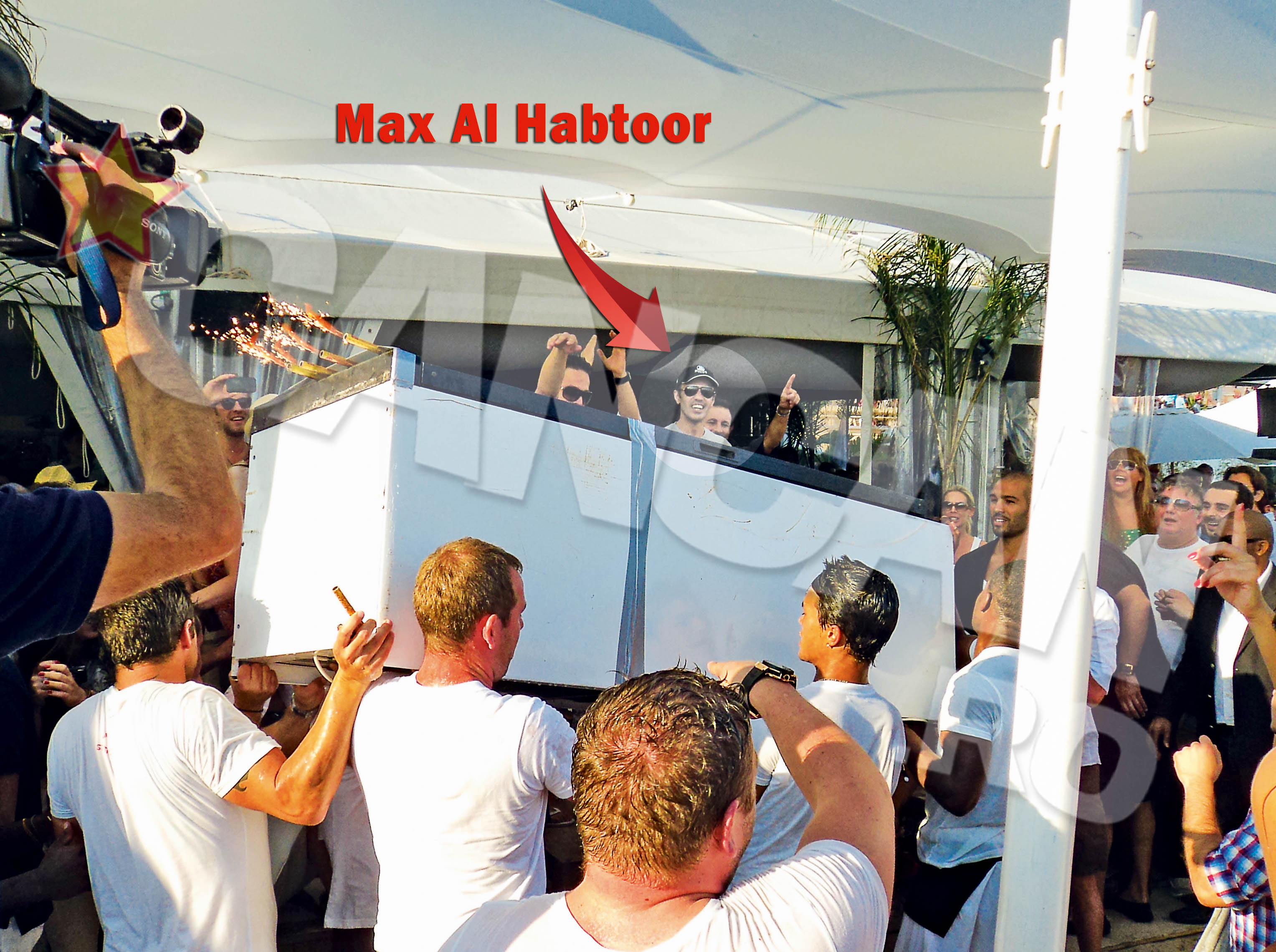 Aflat la Nikki Beach, la Cannes, Al Habtoor a comandat sampania cu tot cu frigider