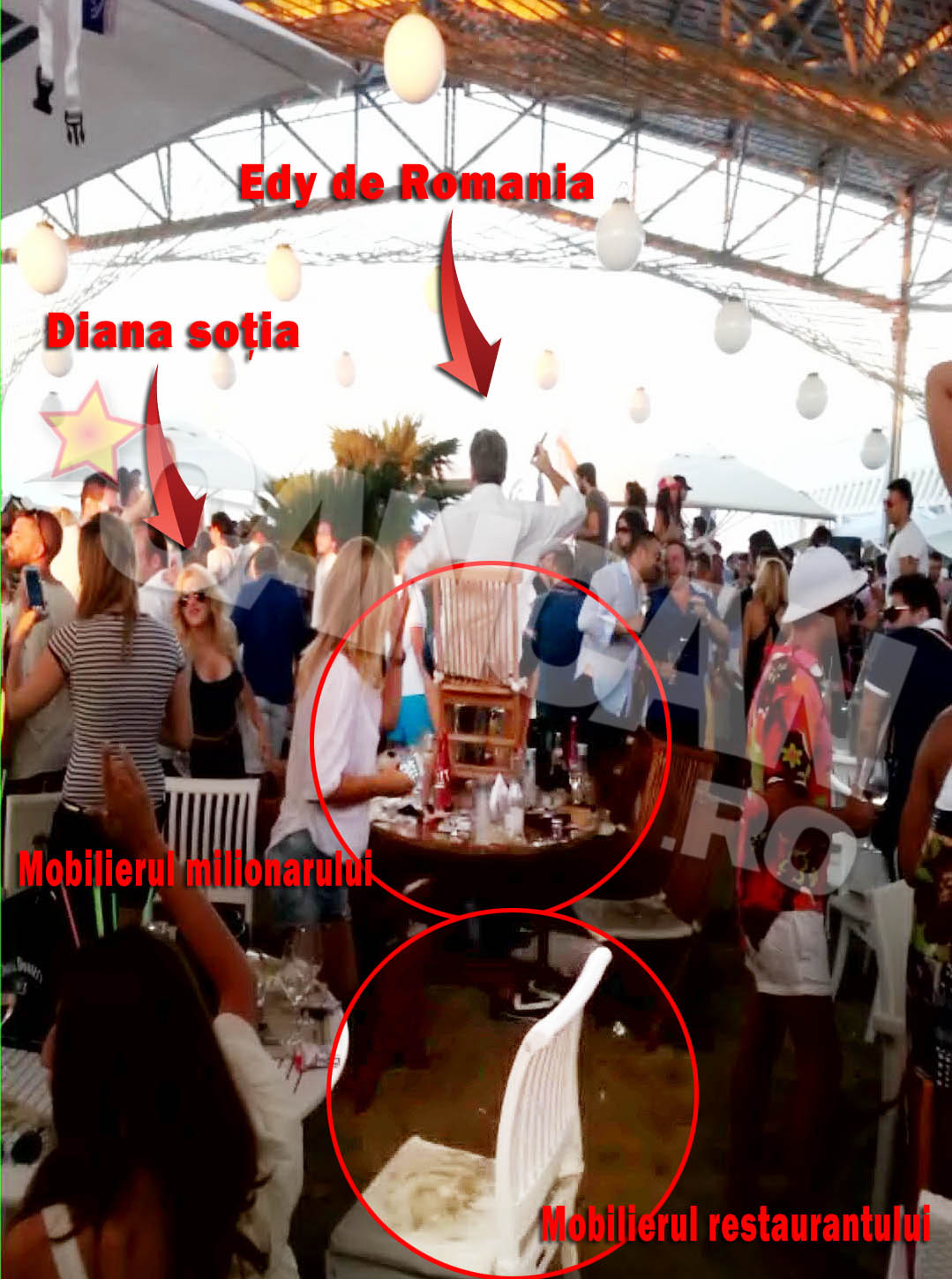 Ca sa se poata distra in restaurantul ales, dupa ce i se spusese ca nu mai sunt mese libere, milionarul si-a cumparat propriul mobilier si i-a facut loc pe terasa