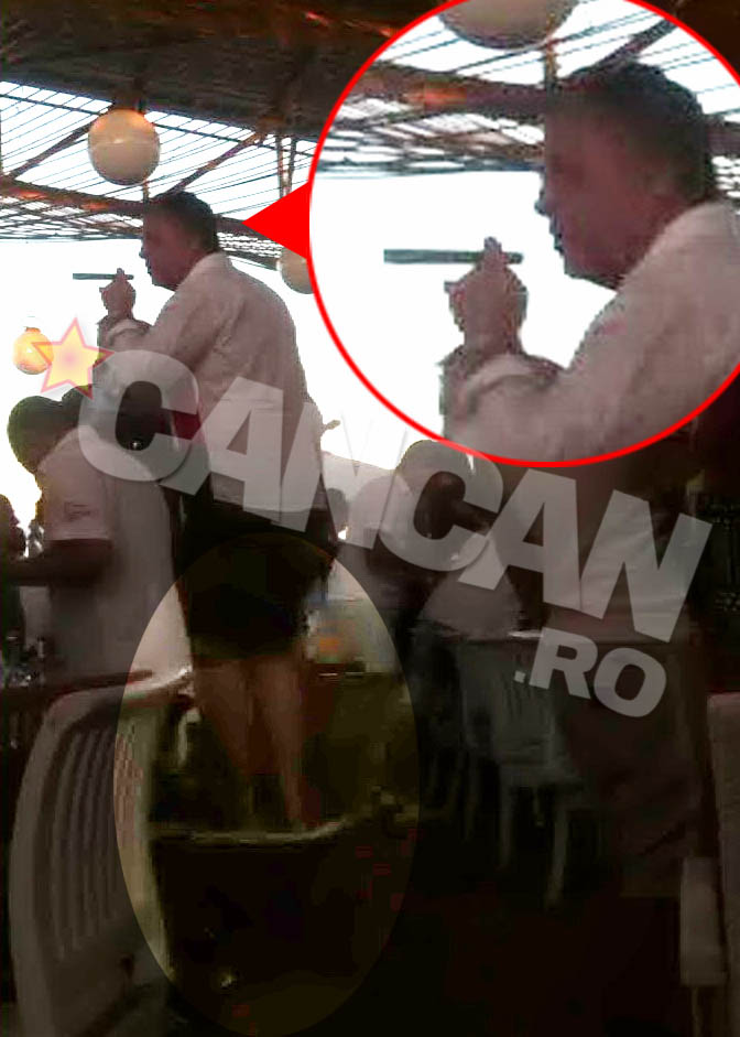 Edy si-a inceput numarul timd, urcandu-se pe scaun