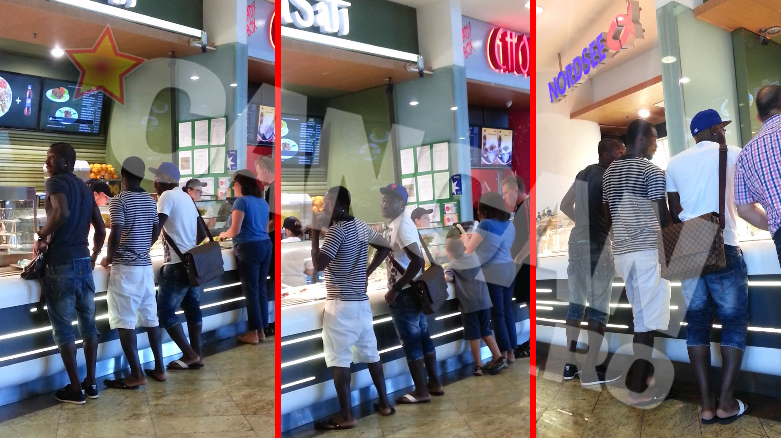 Fatai, Yahaya si Tembo au luat cu asalt fast-food-urile din mall, insa s-au abtinut sa faca vreun exces culinar
