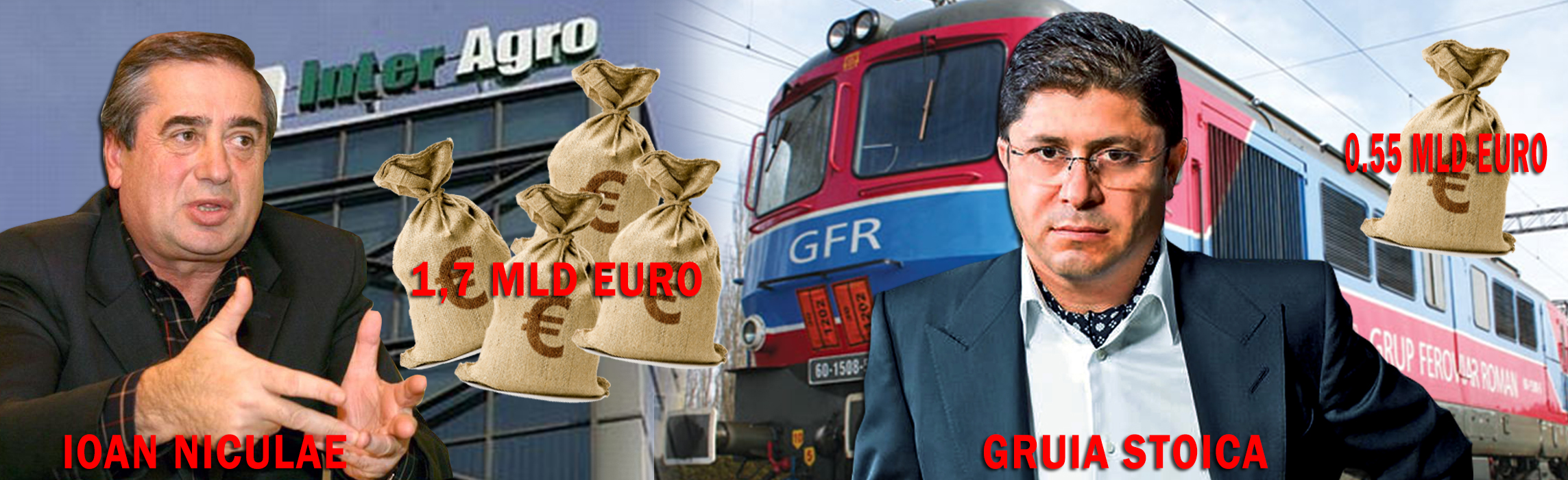 Potrivit Topului celor mai bogati romani, proprietarul InterAgro, Ioan Niculae, are o avere de patru ori mai mare decat Gruia Stoica, patronul Grup Feroviar Roman