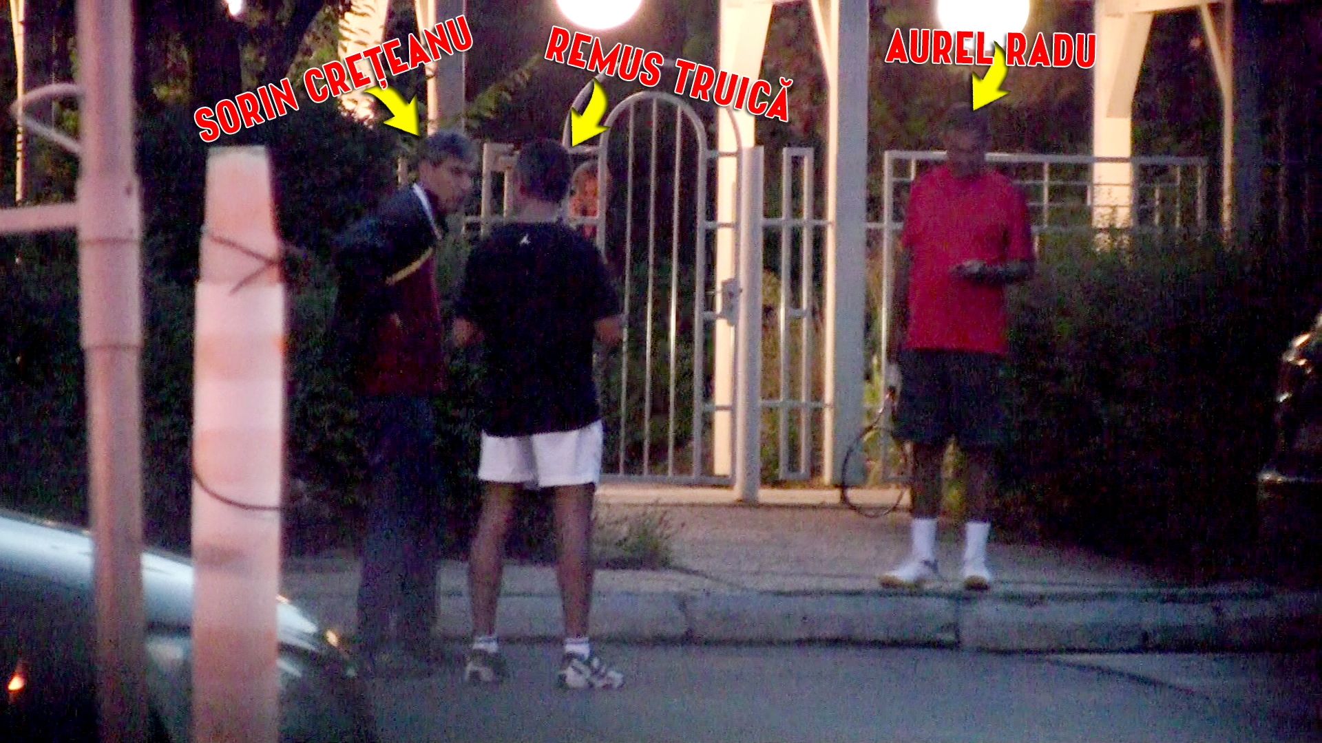 Milionarii Sorin Creteanu si Remus Truica au schimbat cateva cuvinte inainte ca sa li se alature si seful Metrorex, Aurel Radu