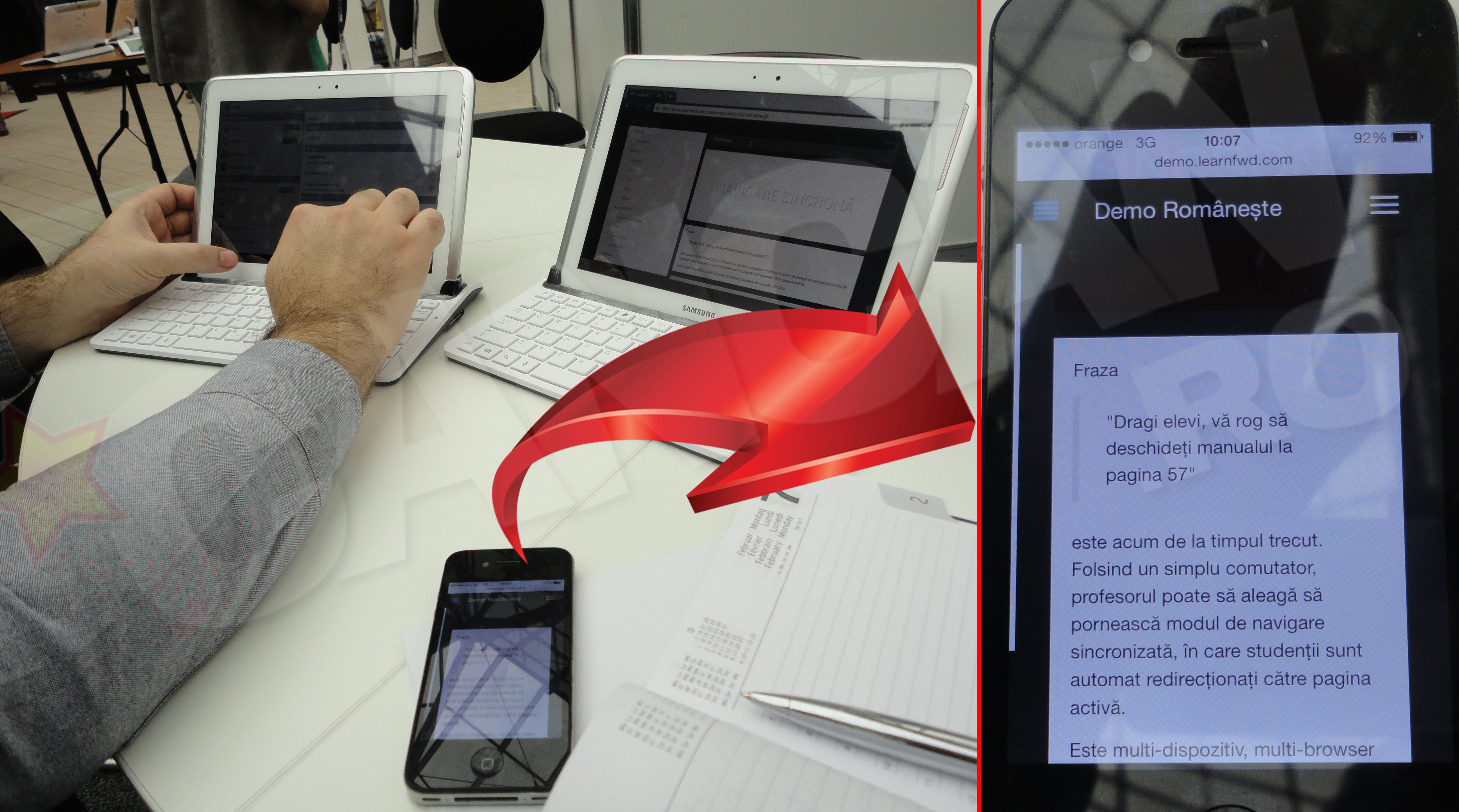 Orice telefon poate fi folosit pentru a te conecta la acest soft si sa incepi lectiile