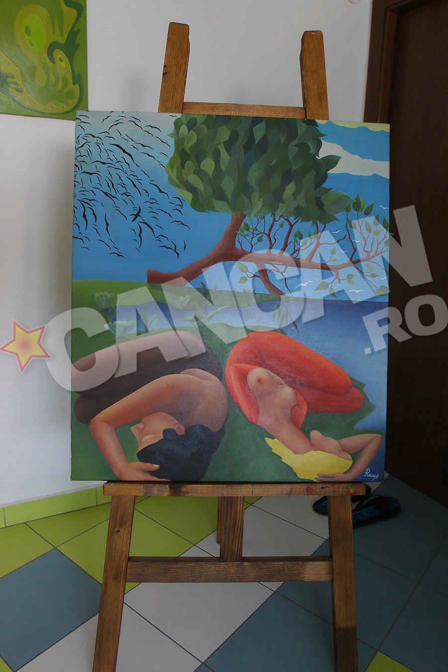 Unul din tablourile pictate de Remus