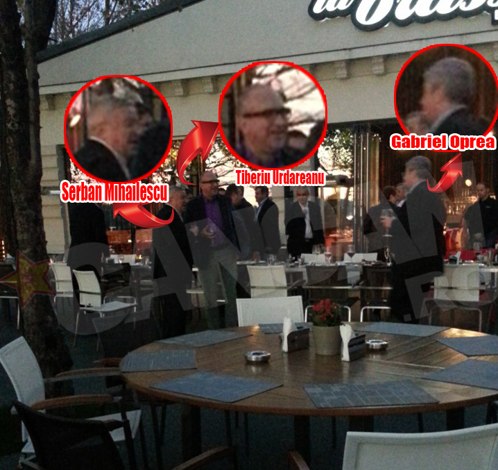 Gabriel Oprea, Miki Spaga si Tiberiu Urdareanu au dezbatut relaxati, cu paharele in maini