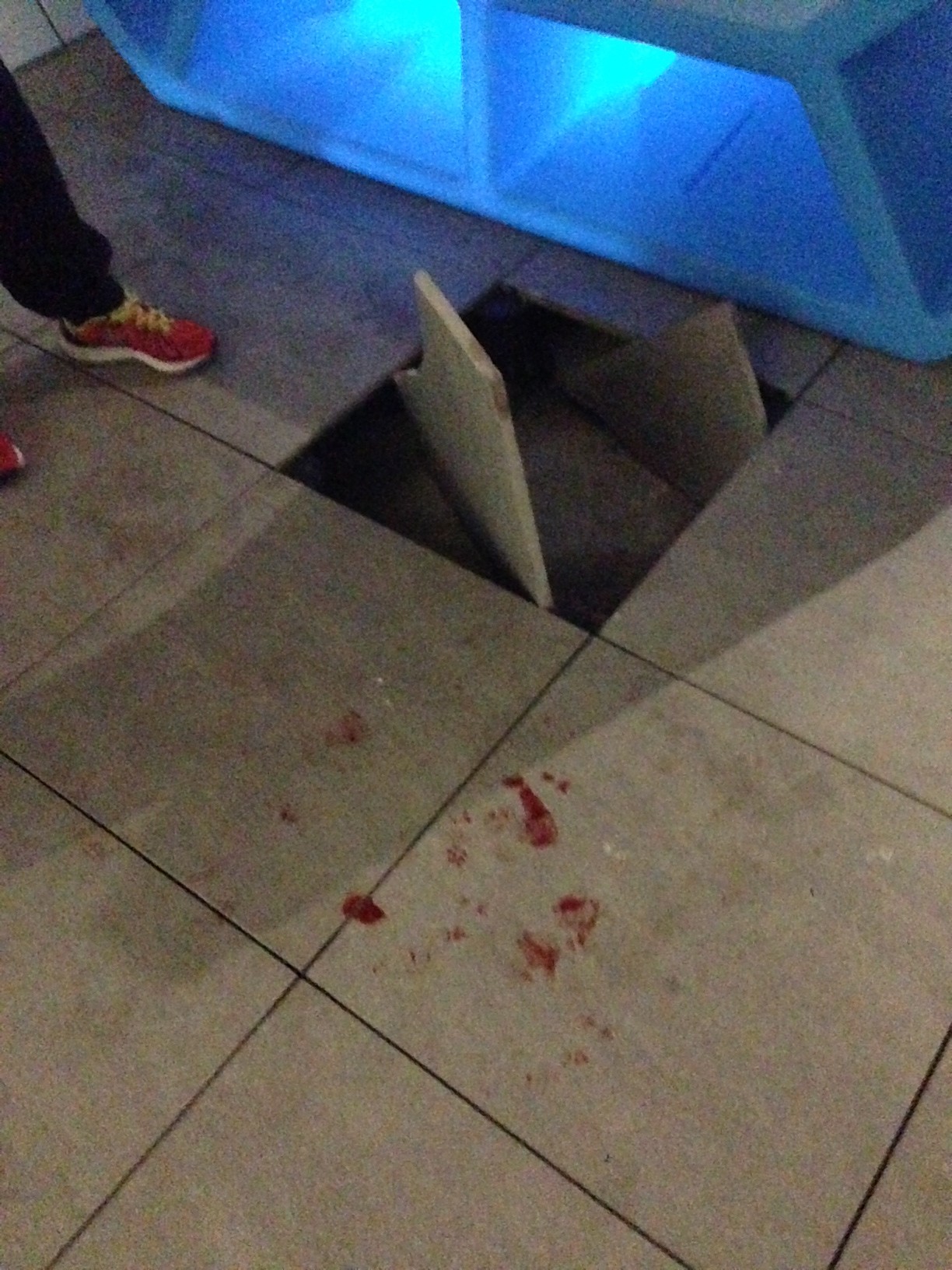 Lucian Iordan sustine ca s-a rupt podeaua terasei sub el