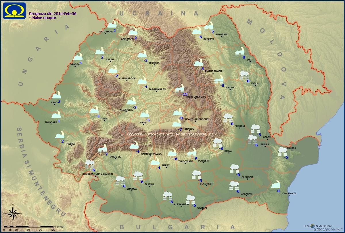 Presiunea atmosferica va scadea usor