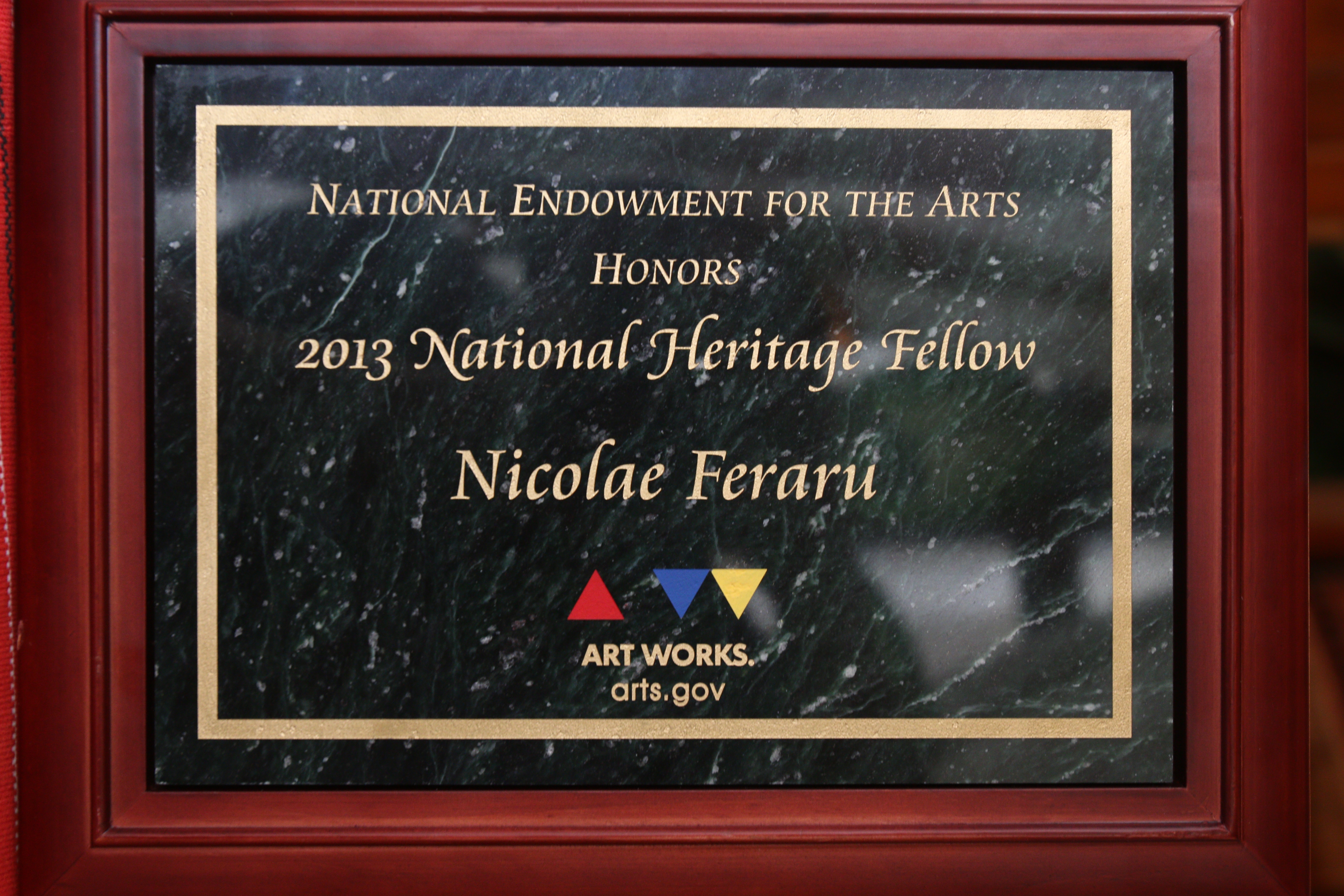 Diploma pe care a primit-o artistul roman