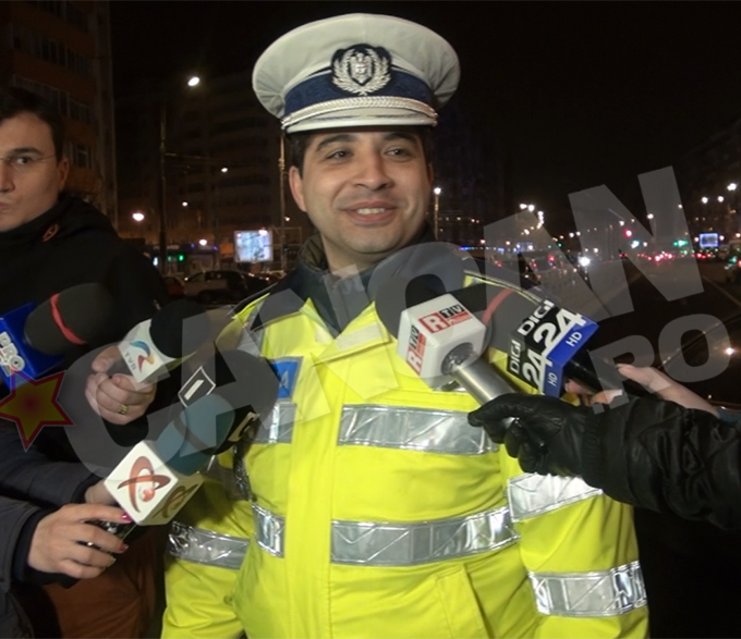 Agentul prezent la fata locului ne-a spus ca vitezomanul fugar este dat in urmarire