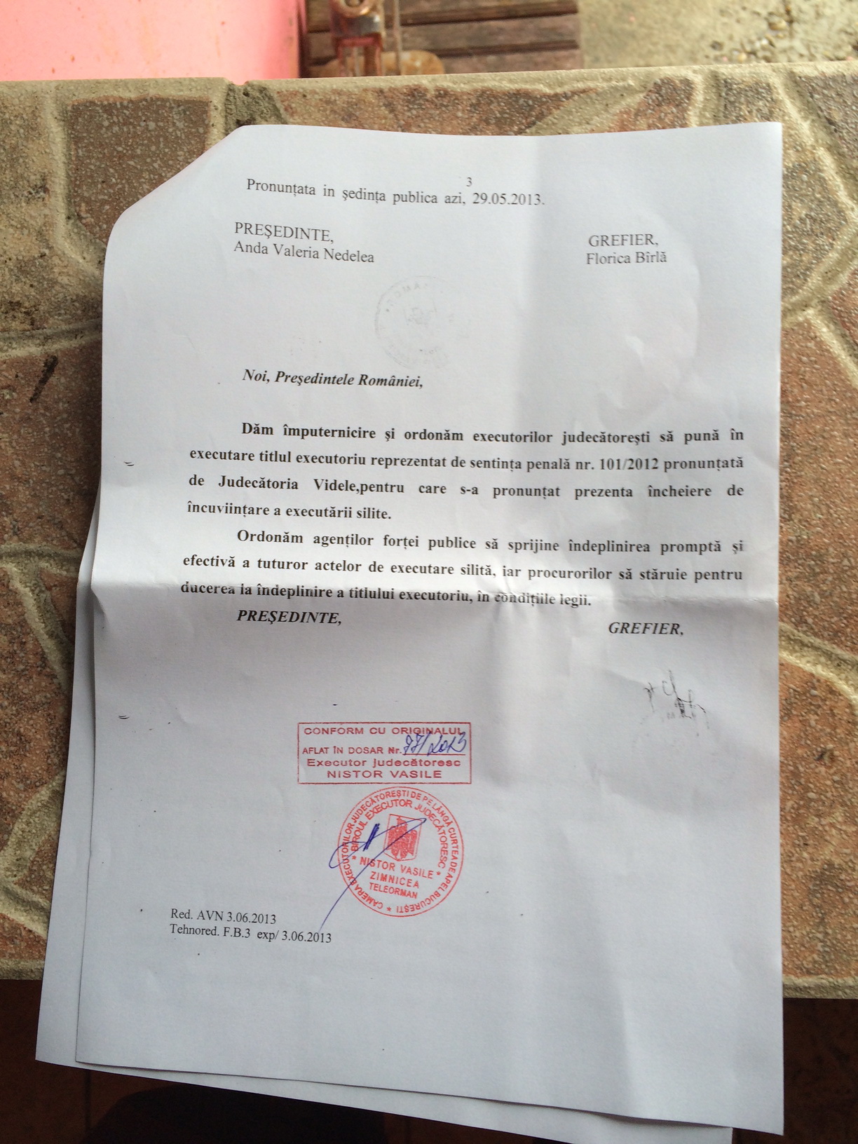 Judecatorii au decis executarea silita lui Dinu Eugen