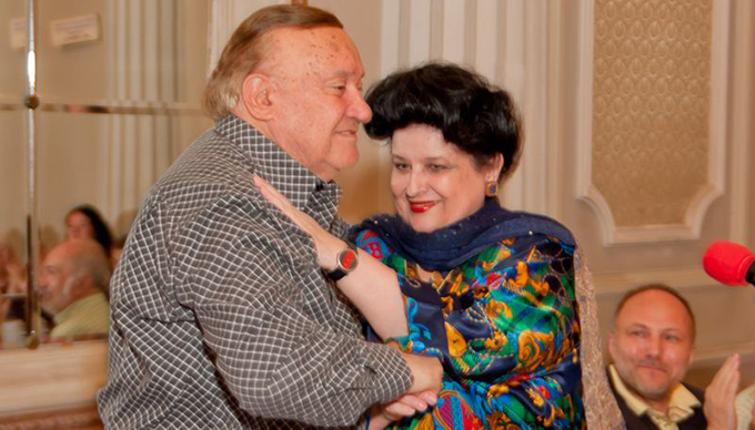 Nicolae Herlea, alaturi de buna lui prietena si colega - Mariana Nicolesco