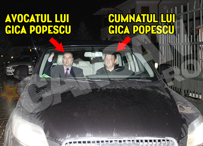 Prima data, pe usa resedintei lui Gica din Pipera au iesit cumnatul si avocatul lui