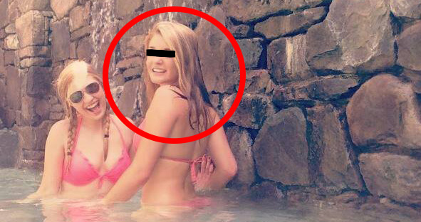 Grace(in dreapta), nepoata Angelei Similea, este extrem de sexy in costum de baie