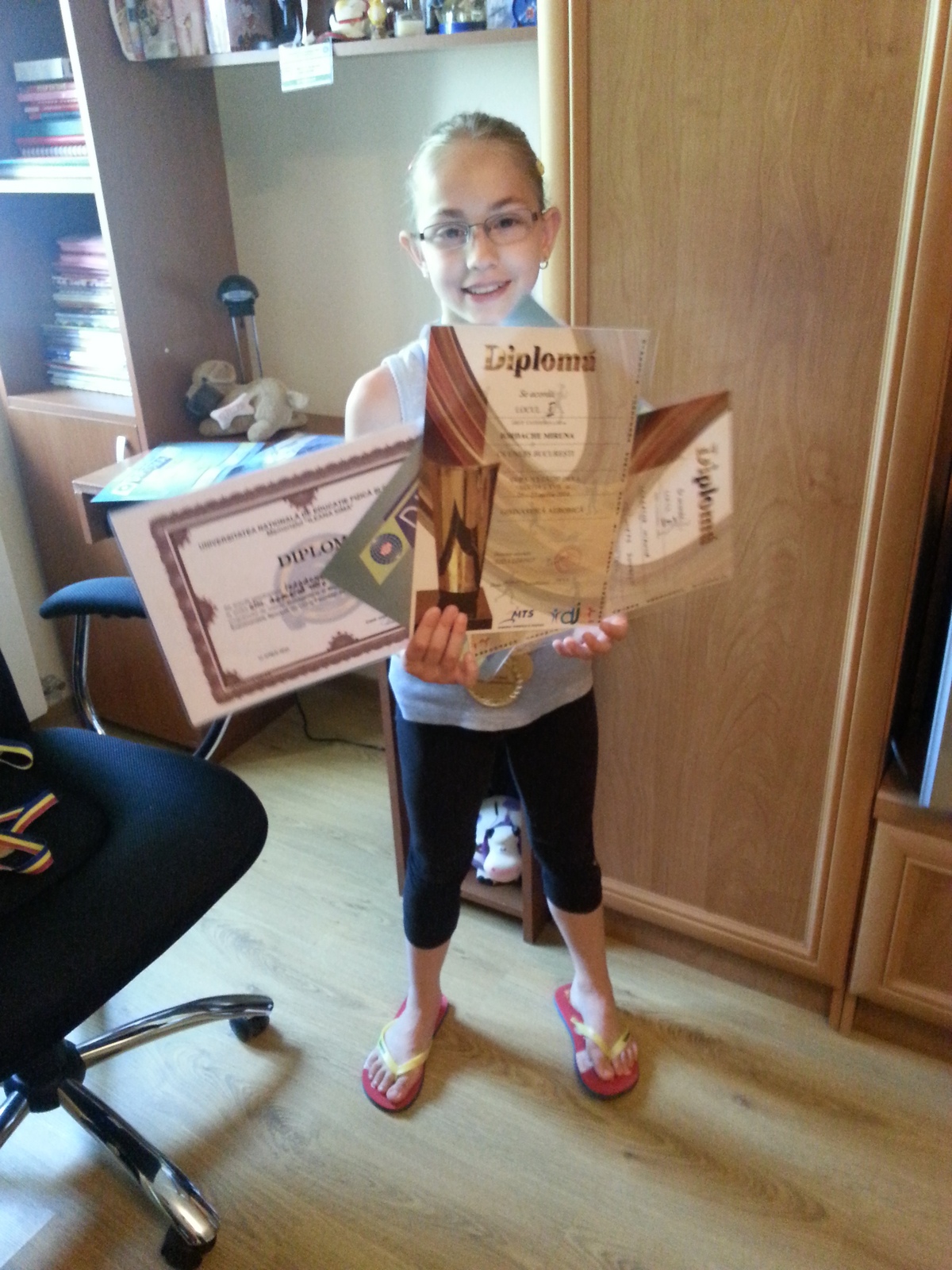 Andreea a venit cu aur de la Campionatele Internationale de Gimnastica Aerobica din Bulgaria